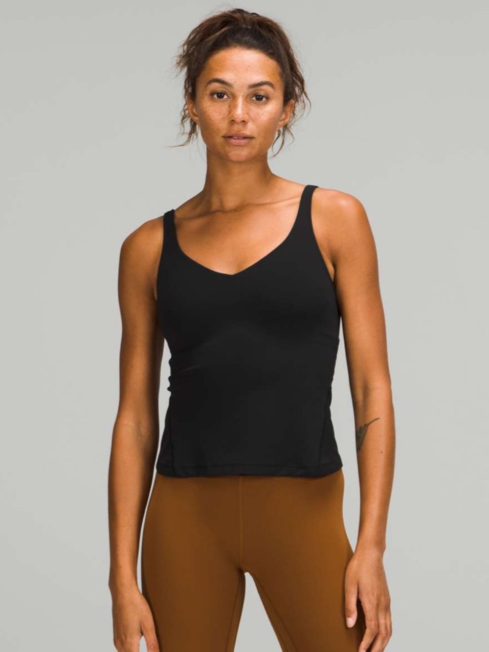 lululemon athletica Black V-Neck Tank Top